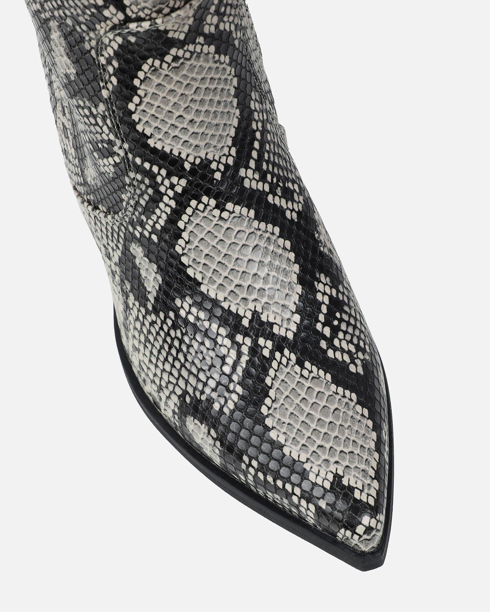 Ramsey Beige Faux Snake Western Boots