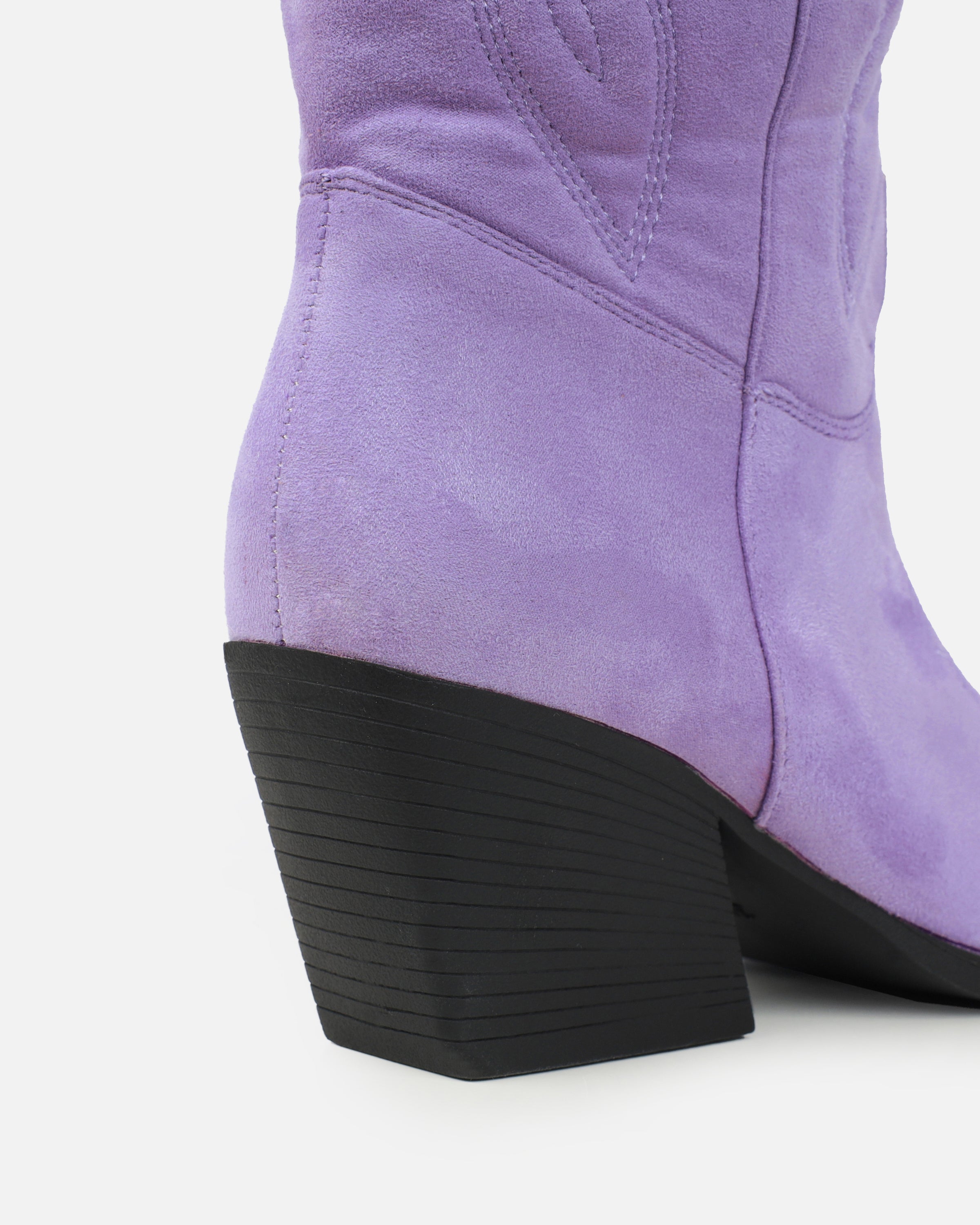 Jacob Lilac Faux Suede Calf Western Boots