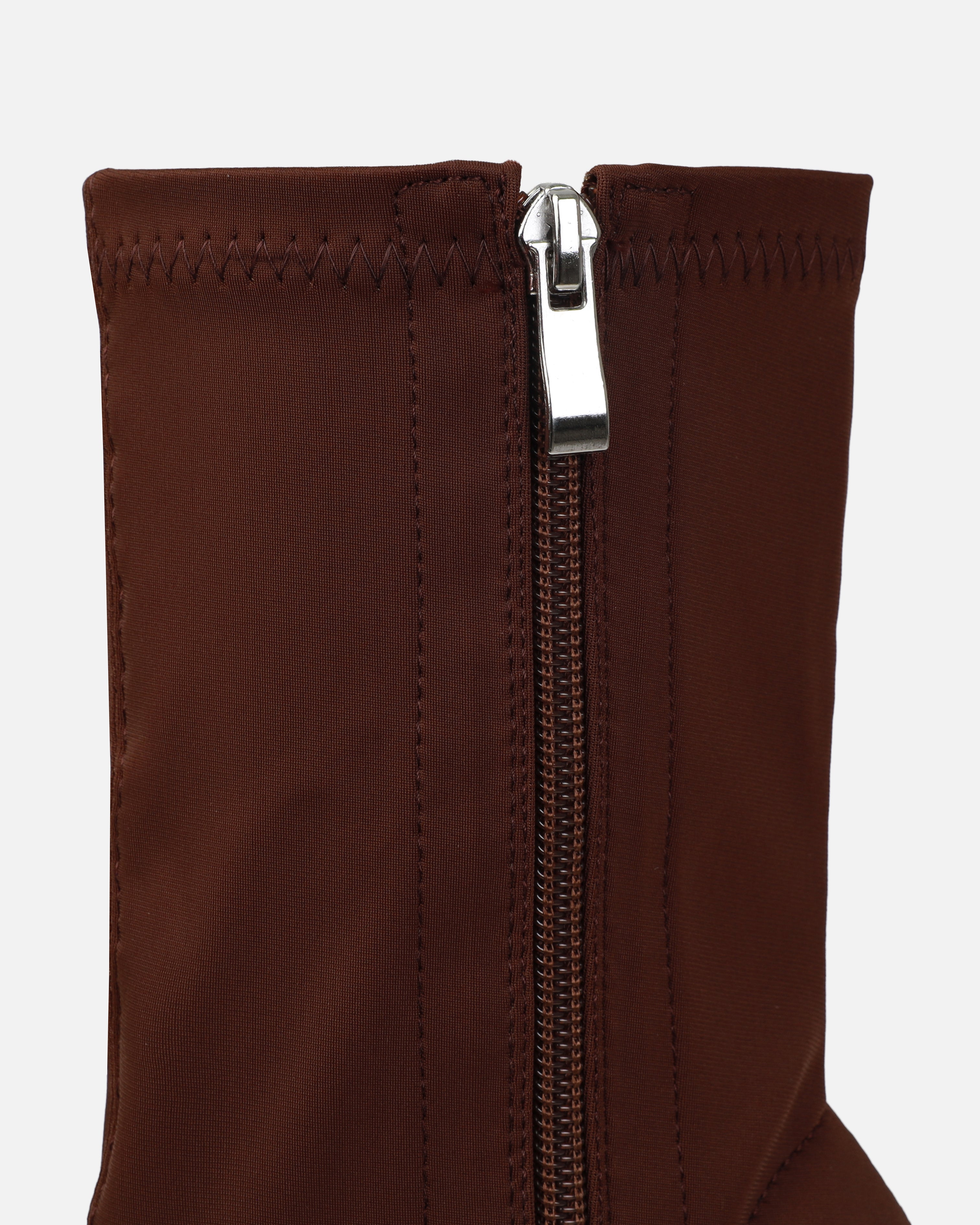 Lewin Brown Lycra Pointed Stiletto Ankle Boots