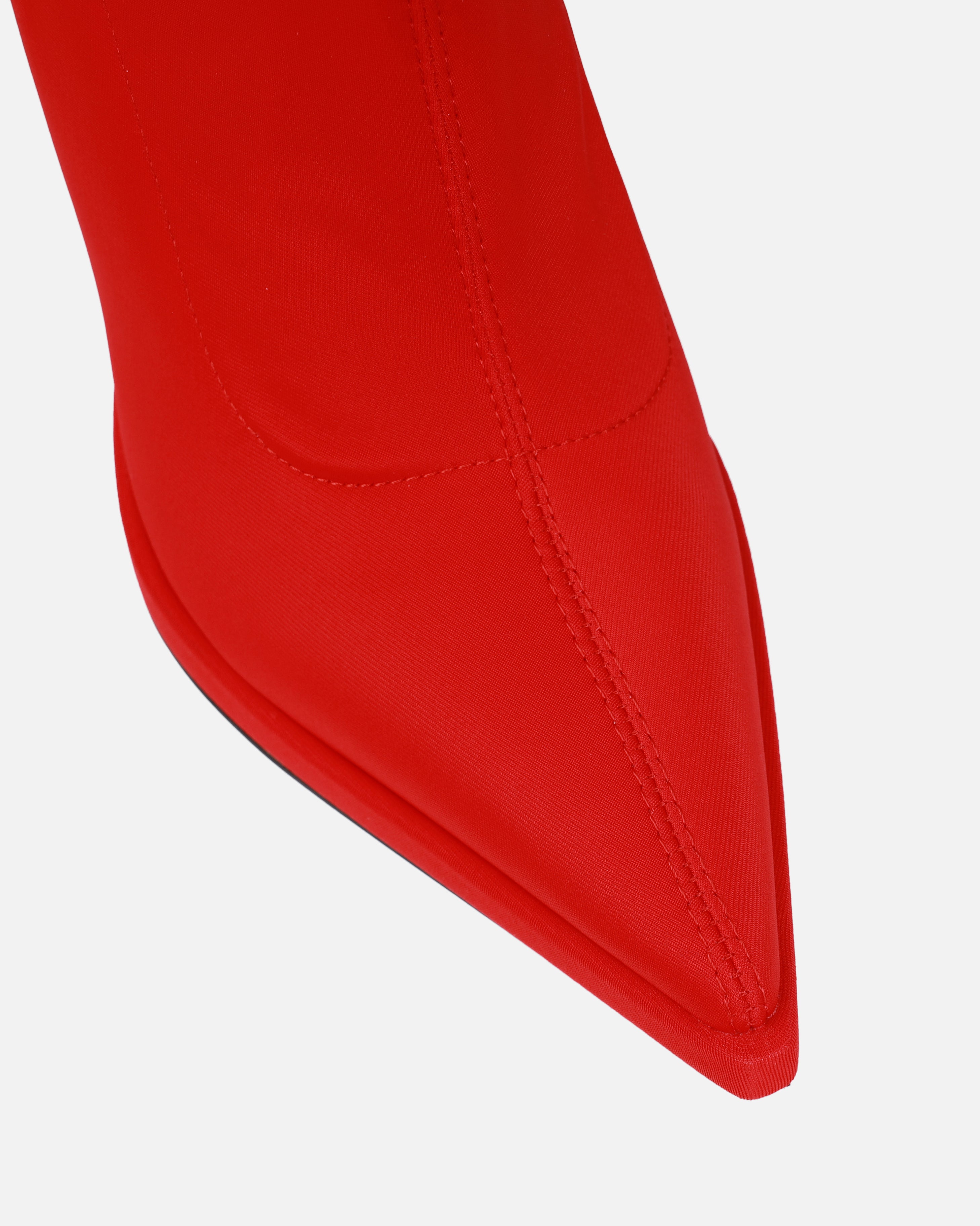 Lewin Red Lycra Pointed Stiletto Ankle Boots