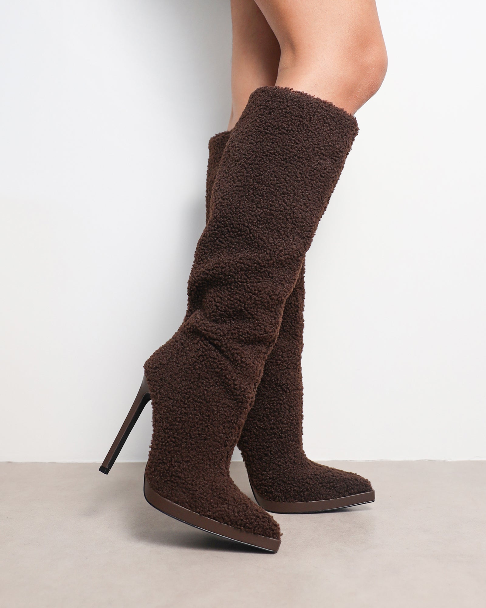 Hamilton Brown Borg Knee Boots