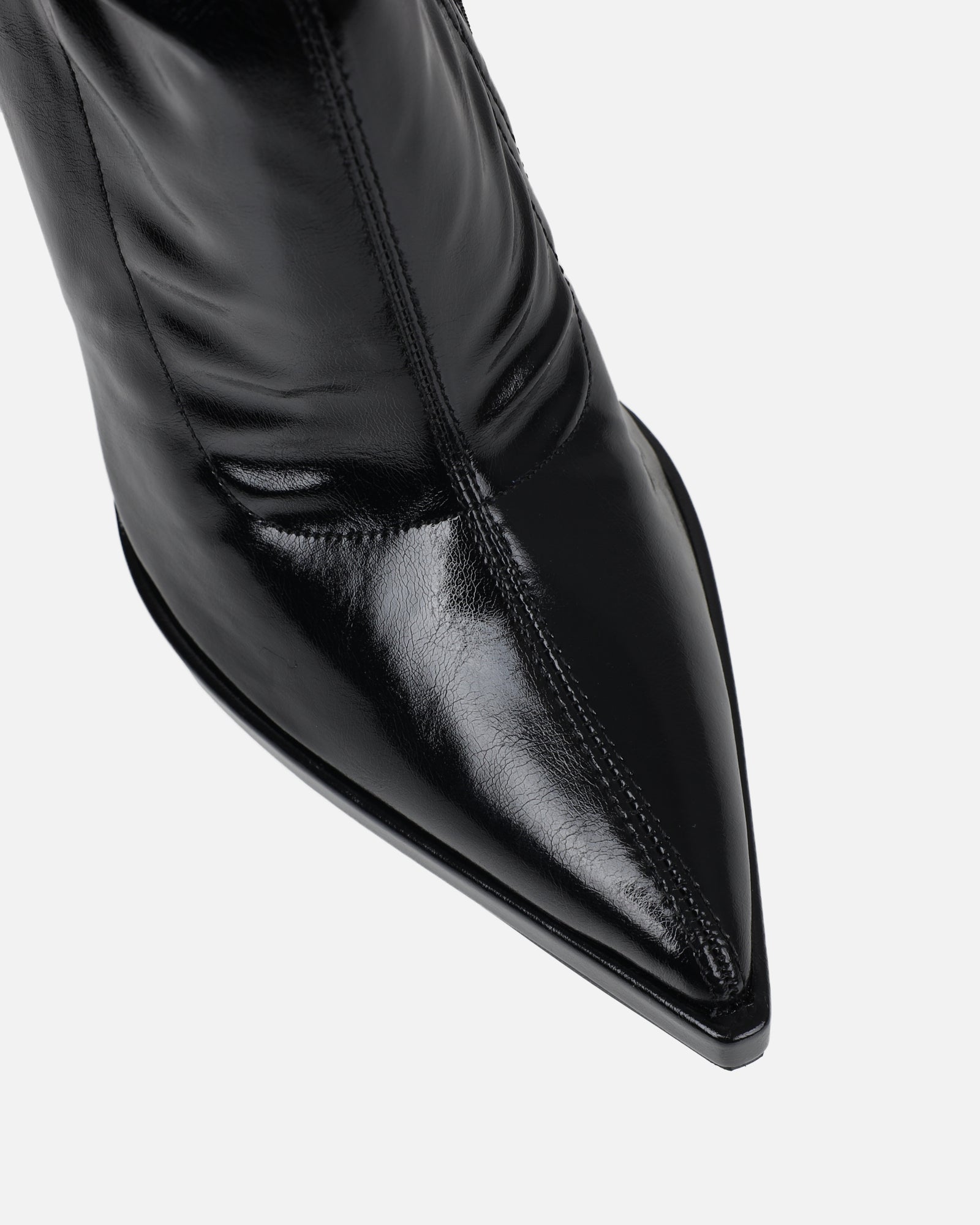 Lewie Black Stretch Over The Knee Boots