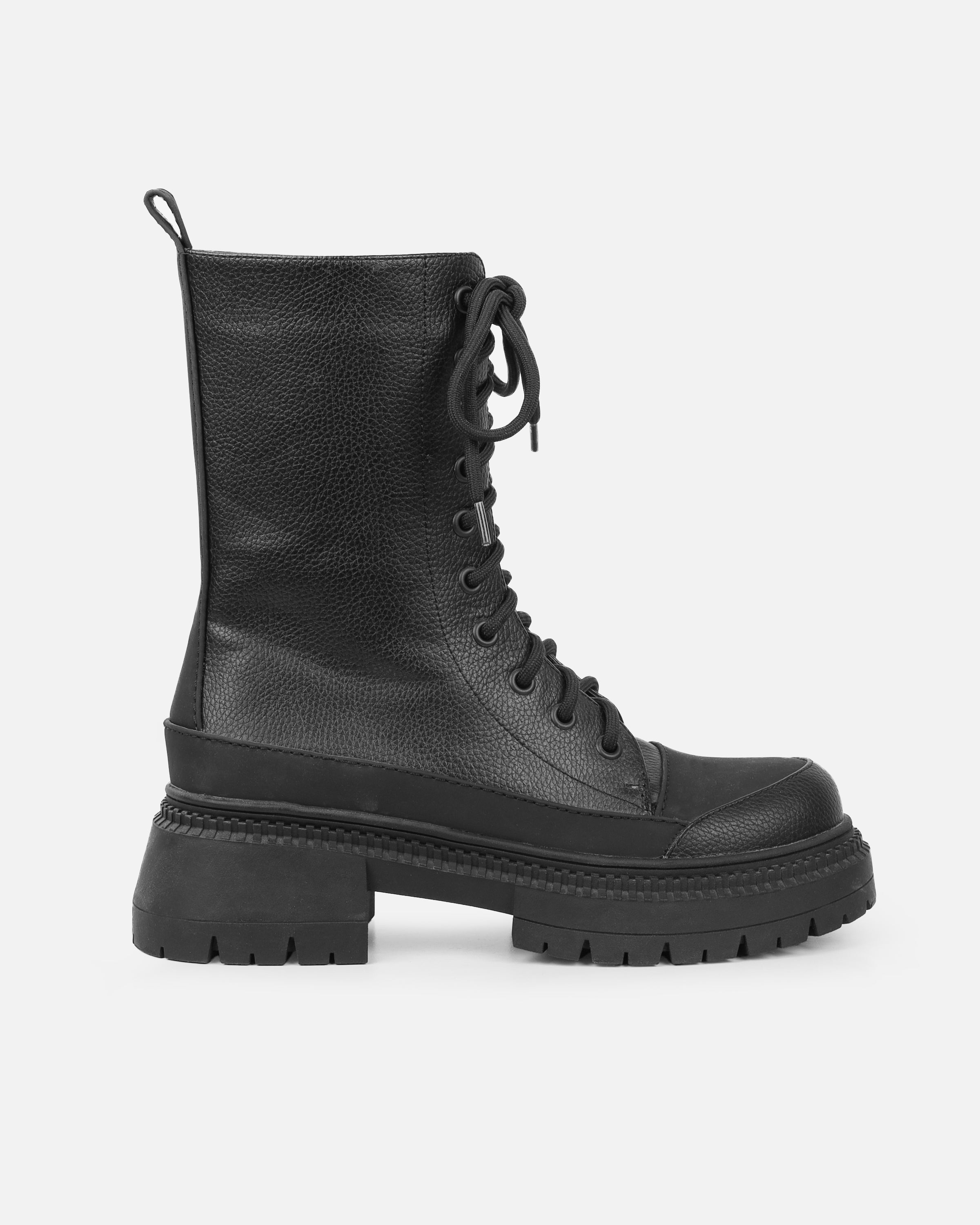 Luke Black Lace Up Chunky Boots