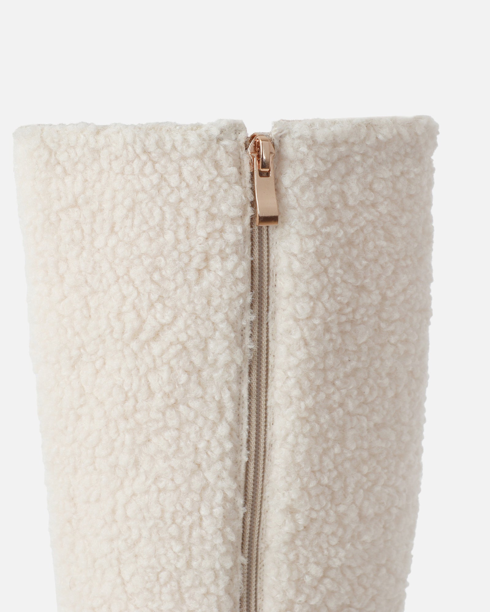 Cayman Cream Teddy Faux Fur Platform Boots