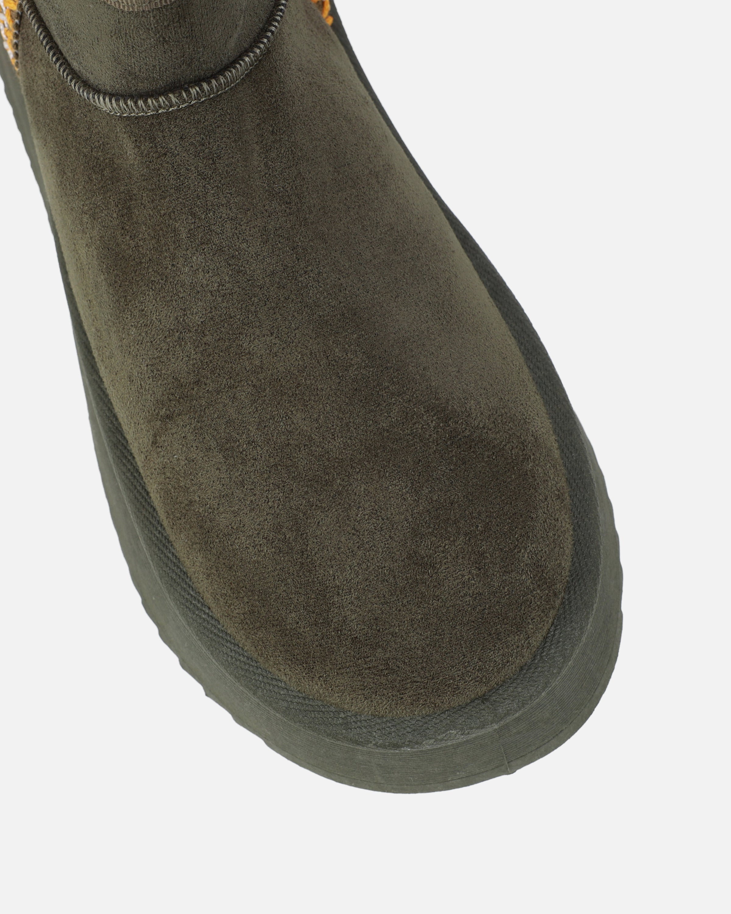 Louie Khaki Faux Suede Flatform Boots