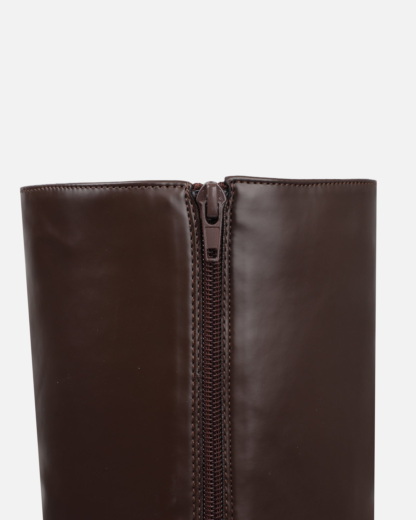 Oakleigh Chocolate Brown Box Smart Knee Boots