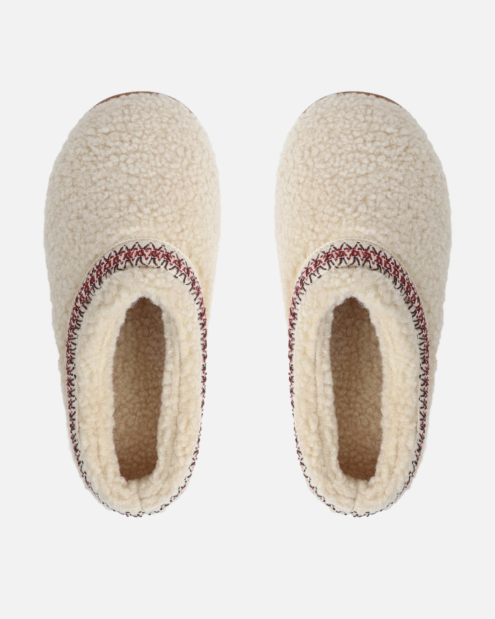 Oscar Beige Teddy Faux Fur Flatform Slides