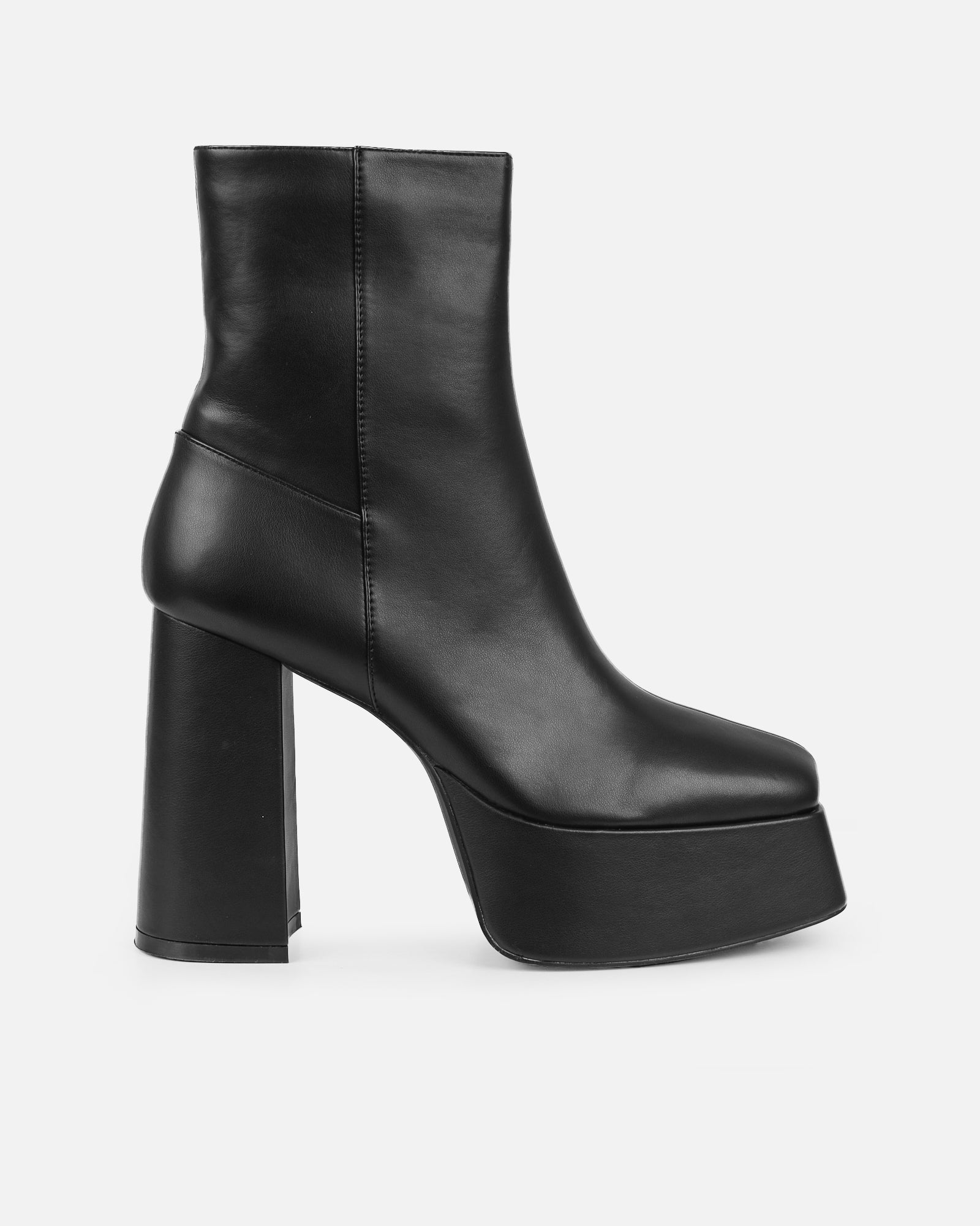 Pascal Black Platform Ankle Boots