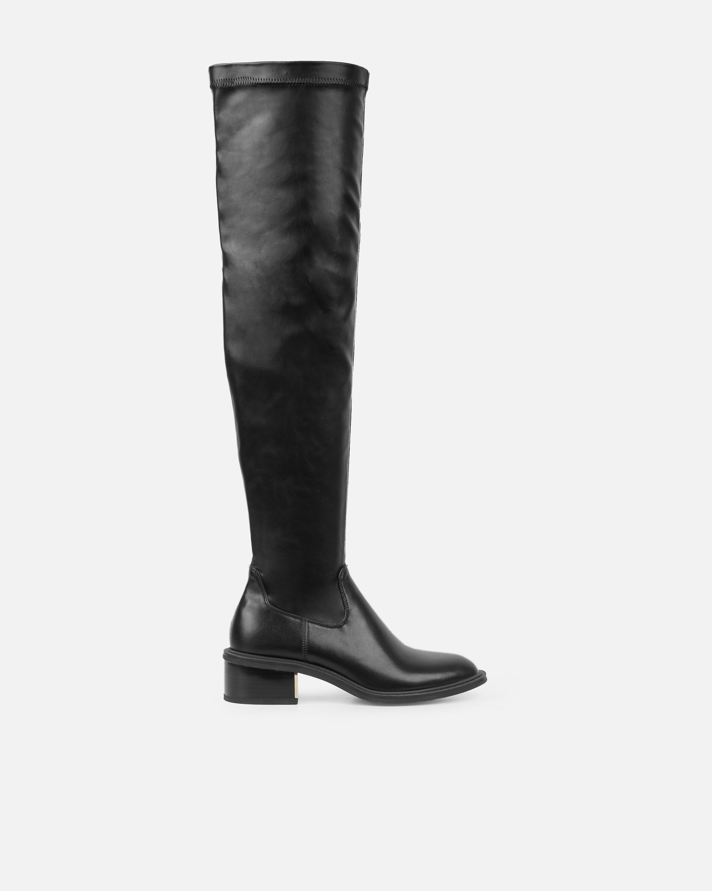 Quincey Black Over The Knee Boots