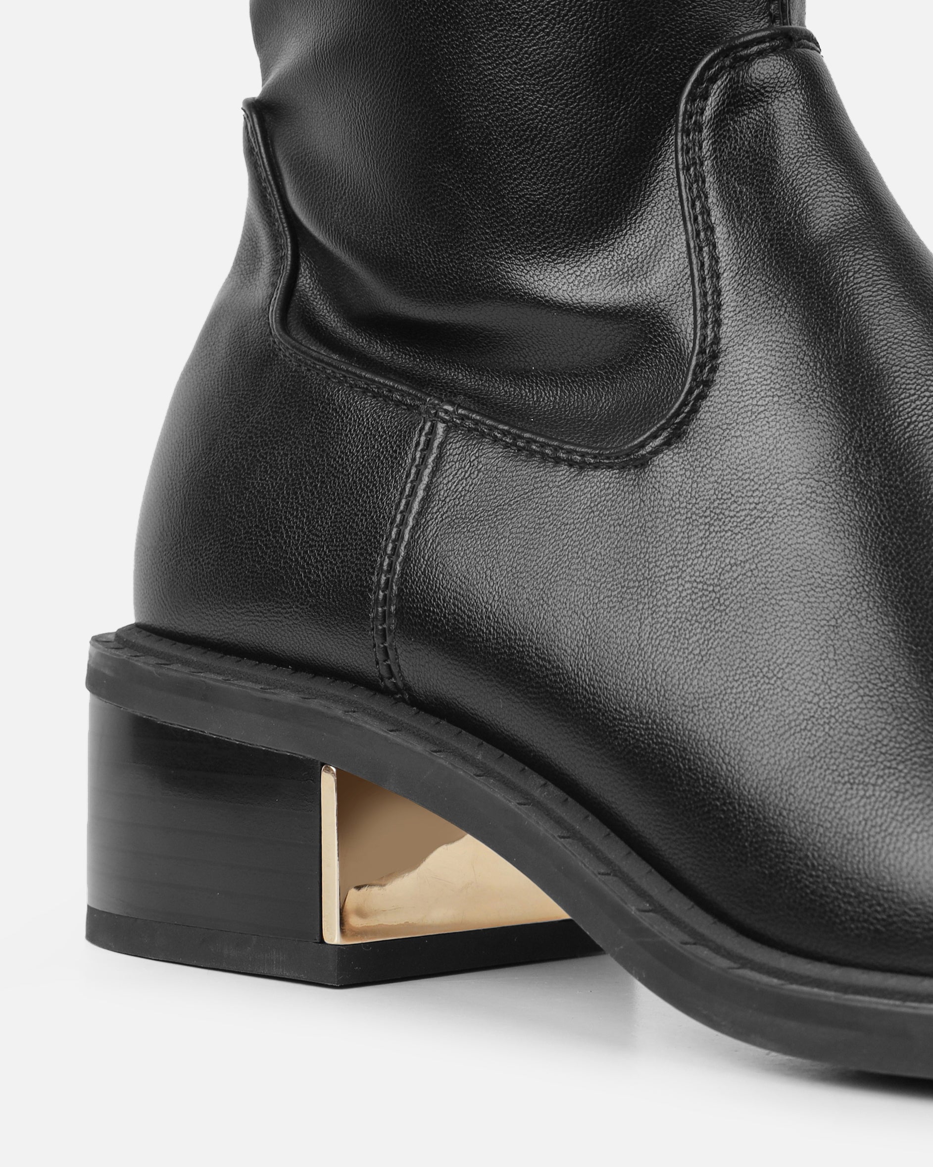 Quincey Black Over The Knee Boots