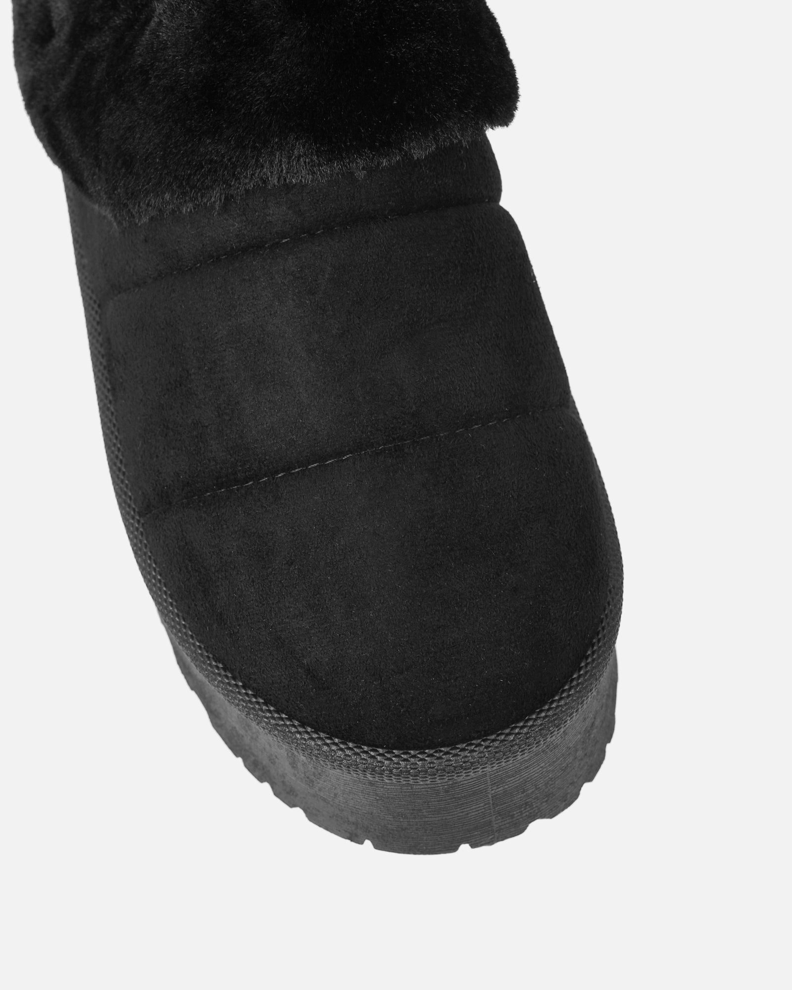 Reggie Black Cosy Flatform Slides