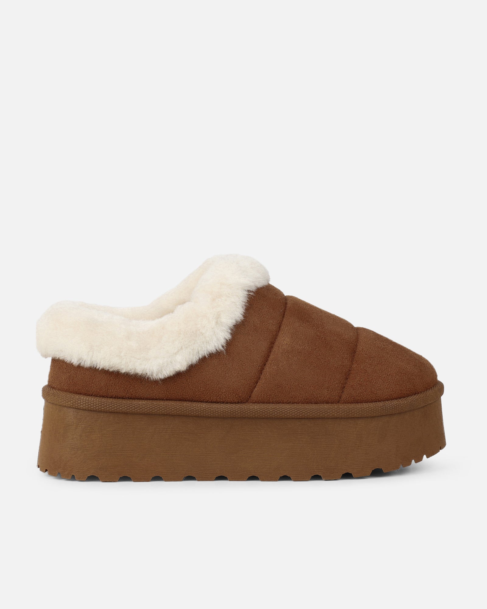 Reggie Tan Cosy Flatform Slides