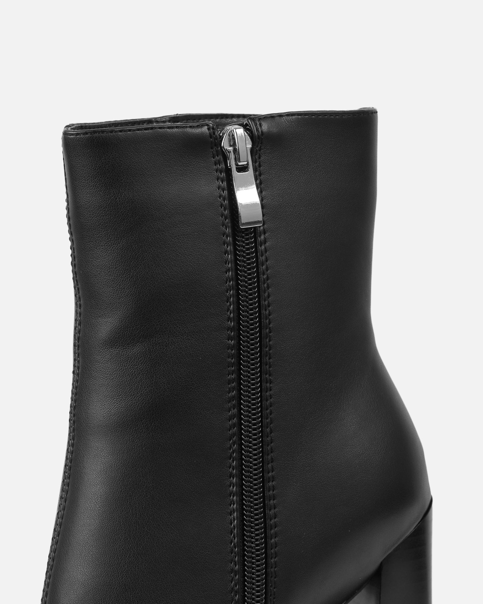 Ronald Black Block Heeled Ankle Boots