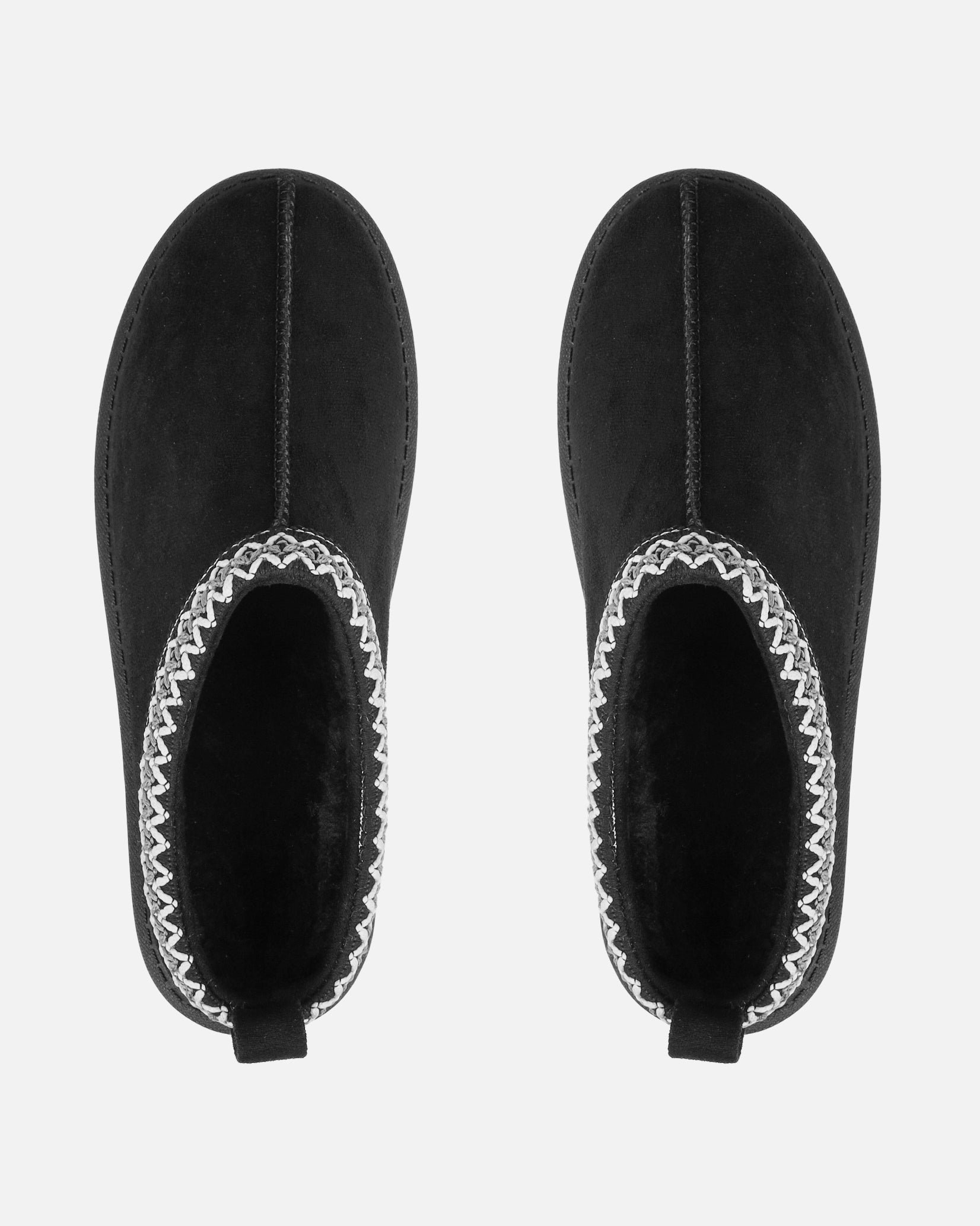 Rorie Black Faux Suede Slippers