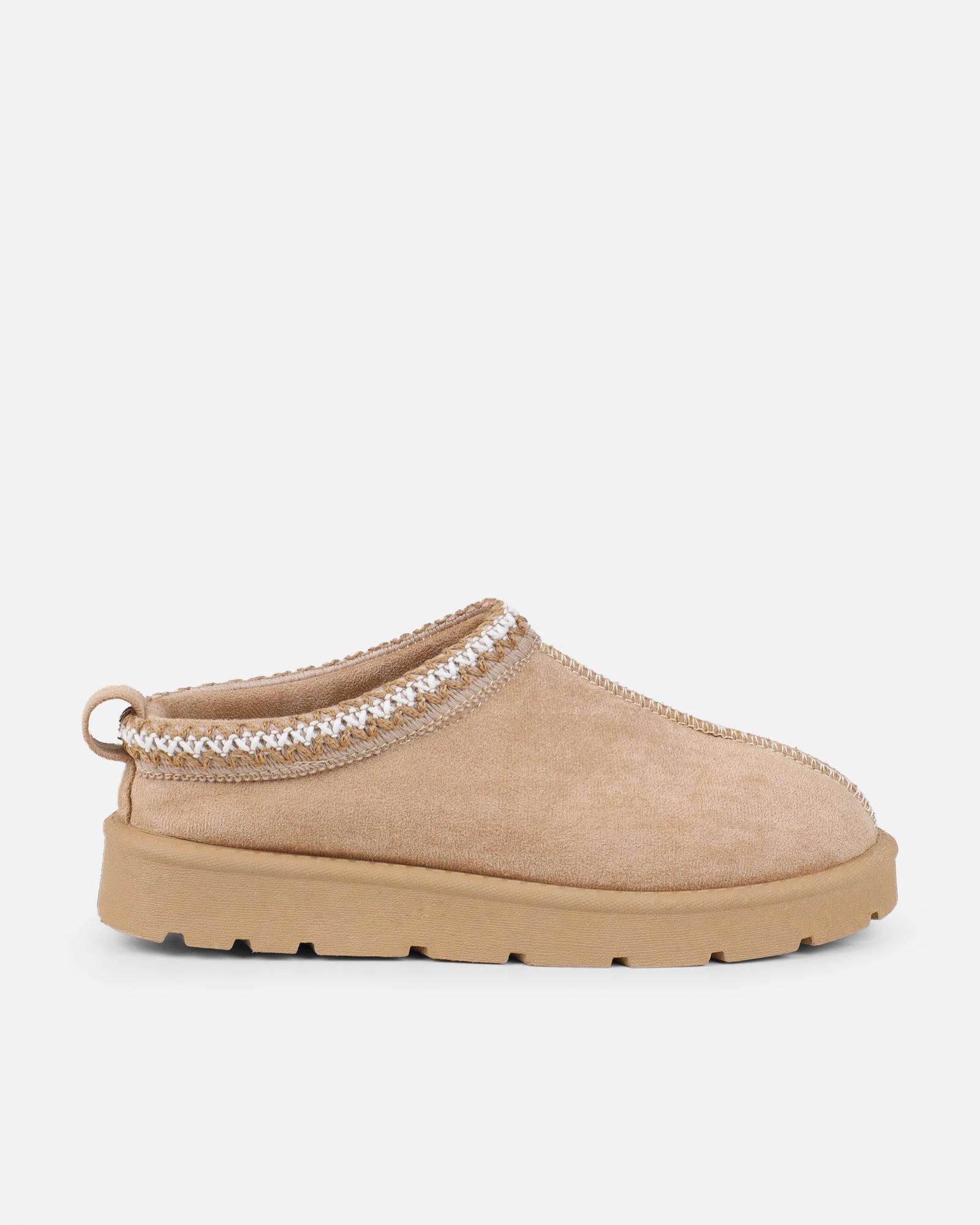 Rorie Sand Faux Suede Slippers