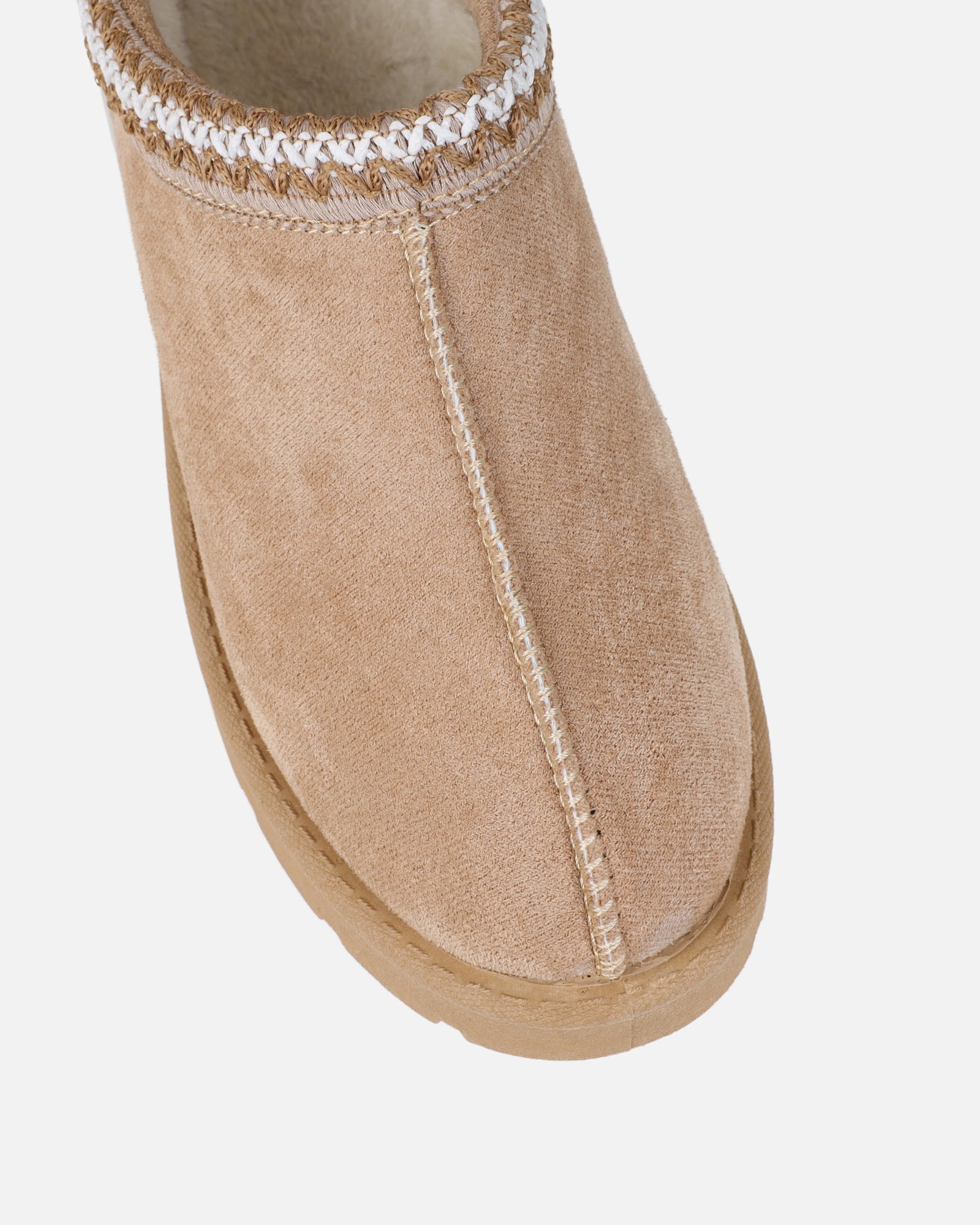 Rorie Sand Faux Suede Slippers