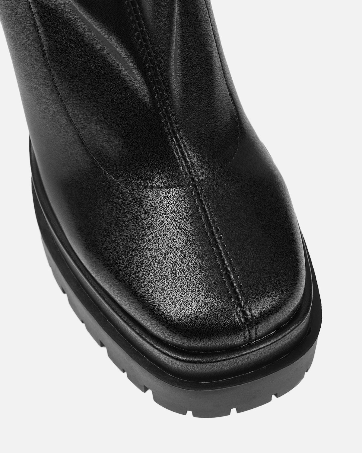 Eamon Black Stretch Platform Ankle Boots