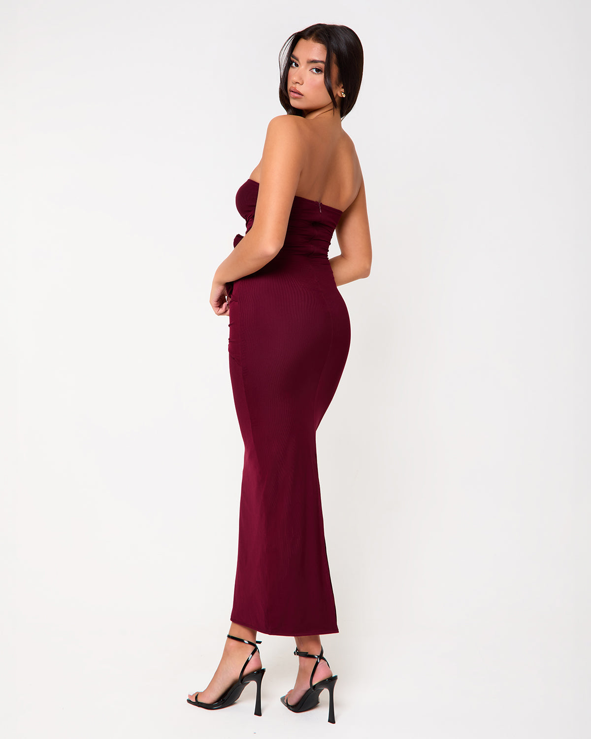 Richmond Burgundy Corsage Maxi Dress