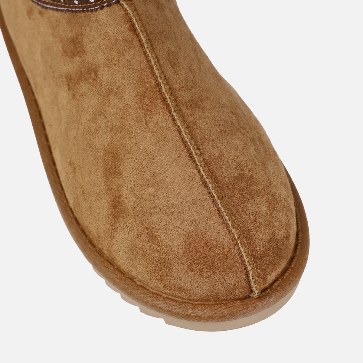 Snug Tan Faux Fur Lined Slippers