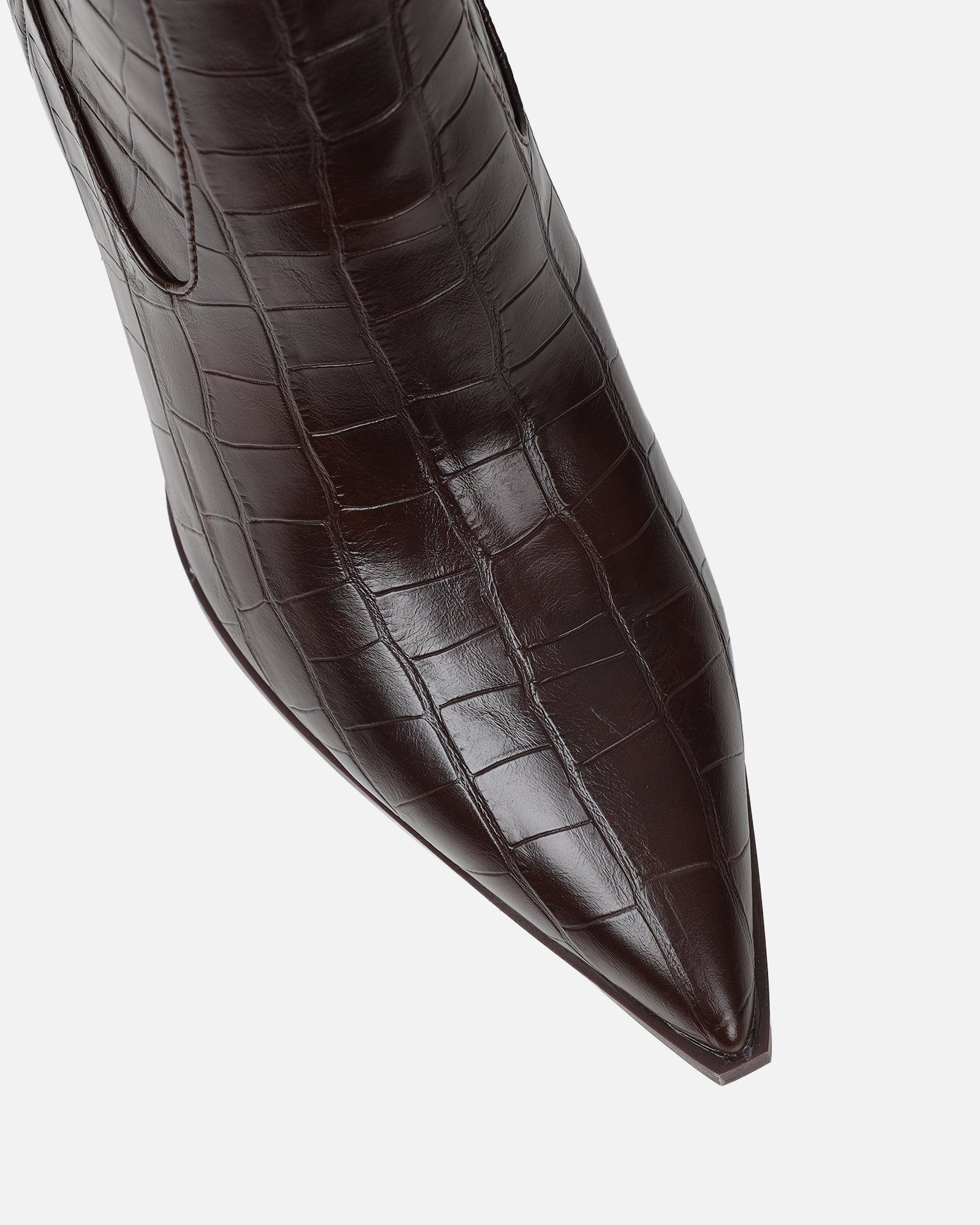 Stapleton Brown Croc Effect Western Boots