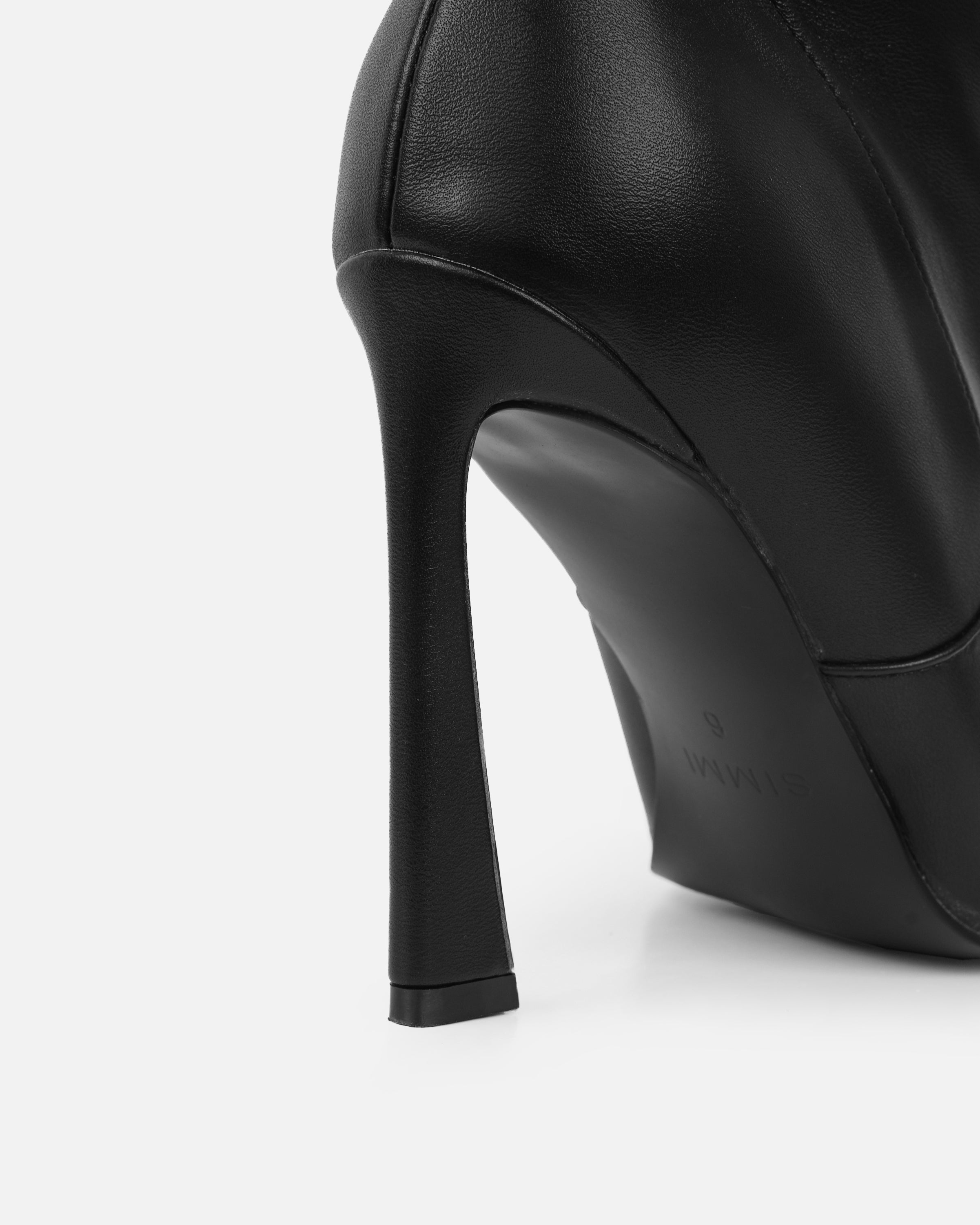 Usher Black Slouch High Heeled Over The Knee Boots