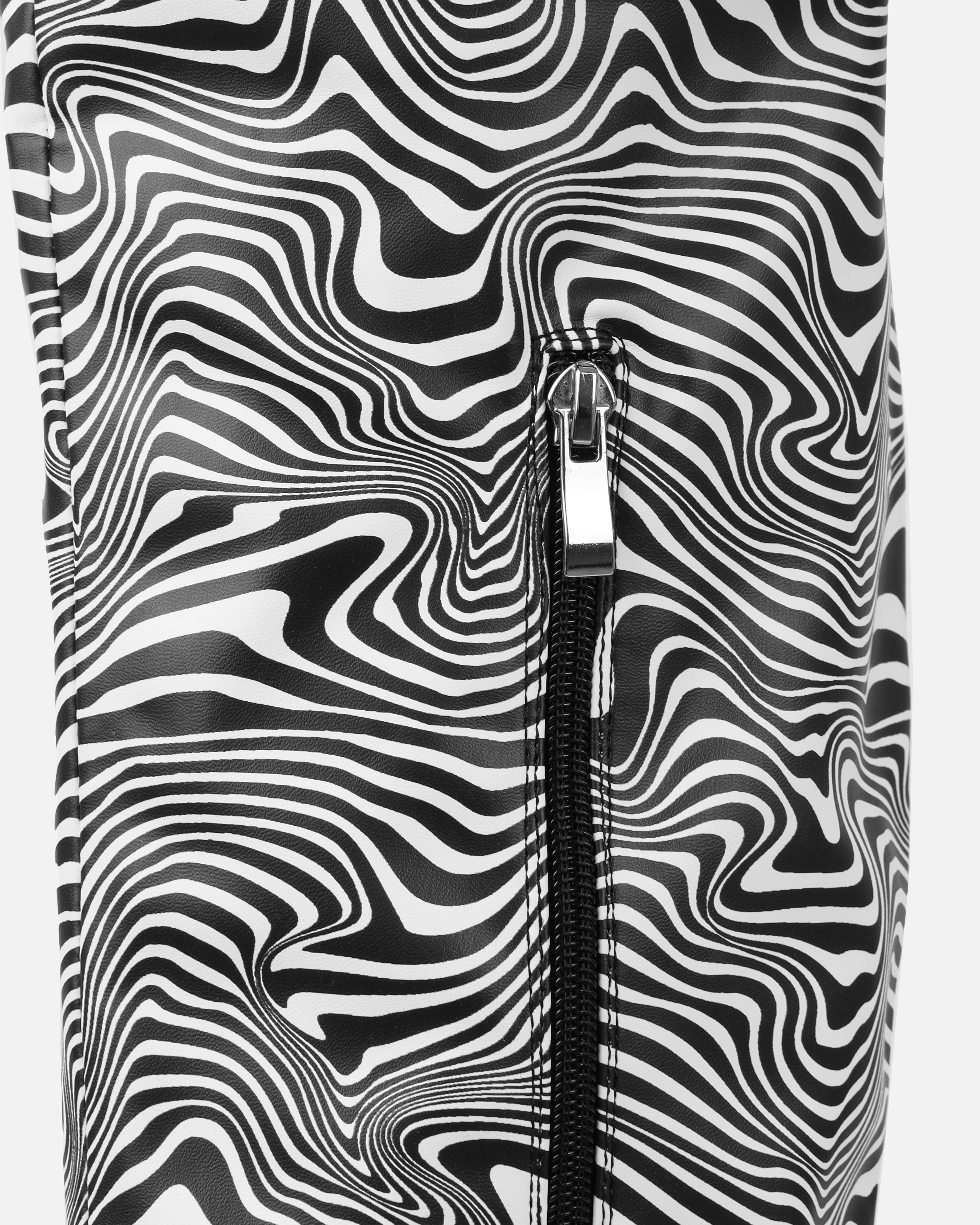 Mary Bedford Wild Monochrome Print Thigh High Boots