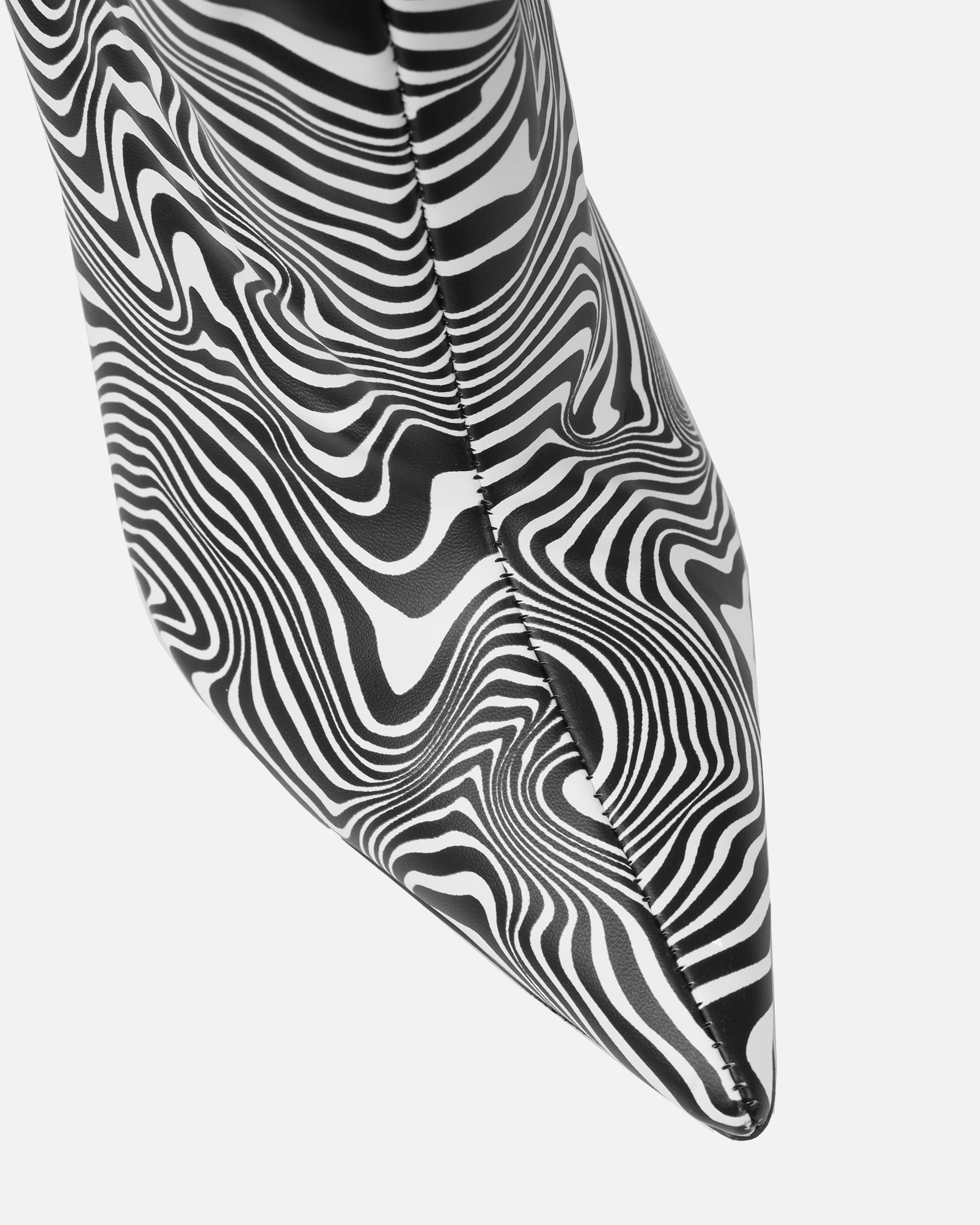 Mary Bedford Wild Monochrome Print Thigh High Boots